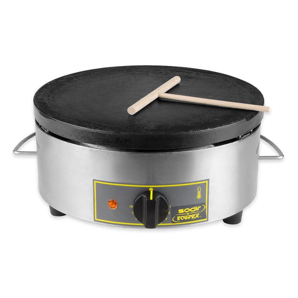 Equipex 400FE 15 3/4" Single Crepe Maker w/ Cast Iron Plate, 240v/1ph