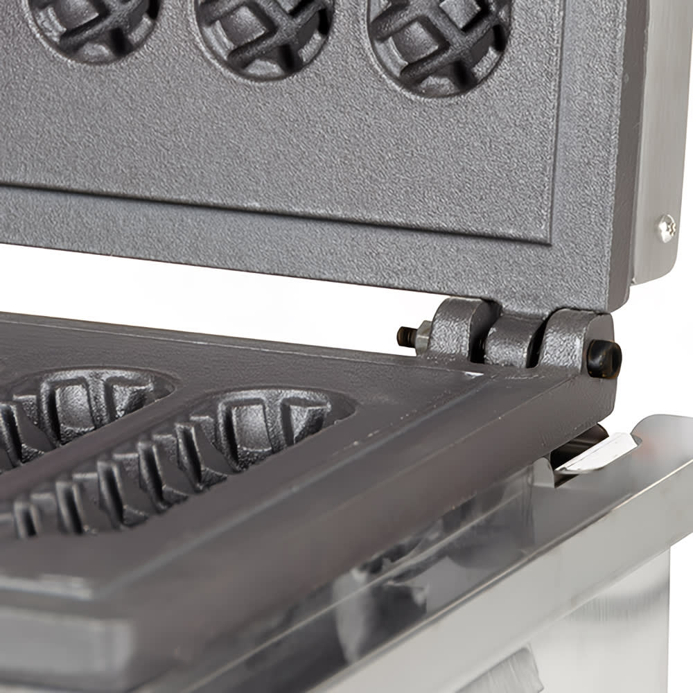 Equipex GES80/1 Single Specialty Waffle Maker w/ Cast Iron Grids, 1750W