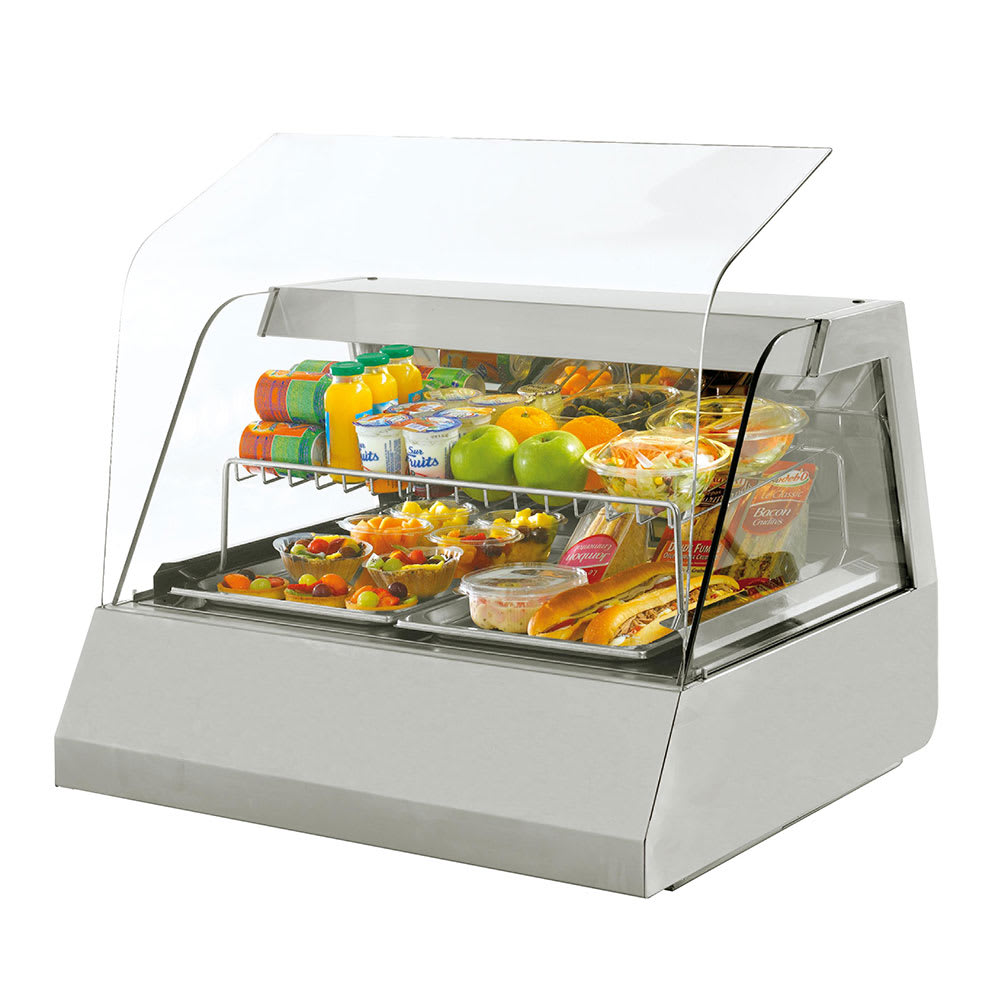 Equipex HOT 200 32" Full-Service Countertop Heated Display Case - (2) Pan Capacity, 208v/240v/1ph