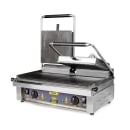 Equipex MAJESTIC Double Commercial Panini Press w/ Cast Iron Grooved Plates, 208-240v/1ph thumbnail 2