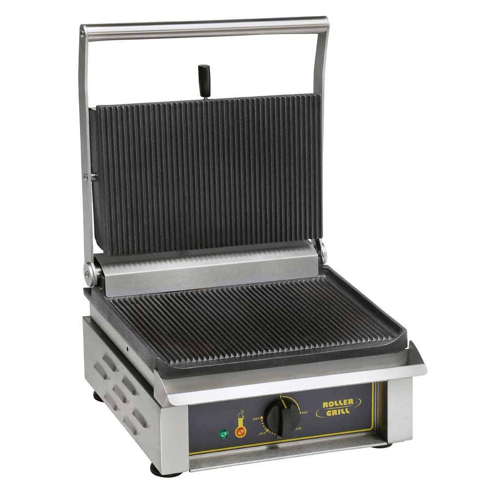 Equipex PANINI Single Commercial Panini Press w/ Cast Iron Smooth Plates, 208-240v/1ph