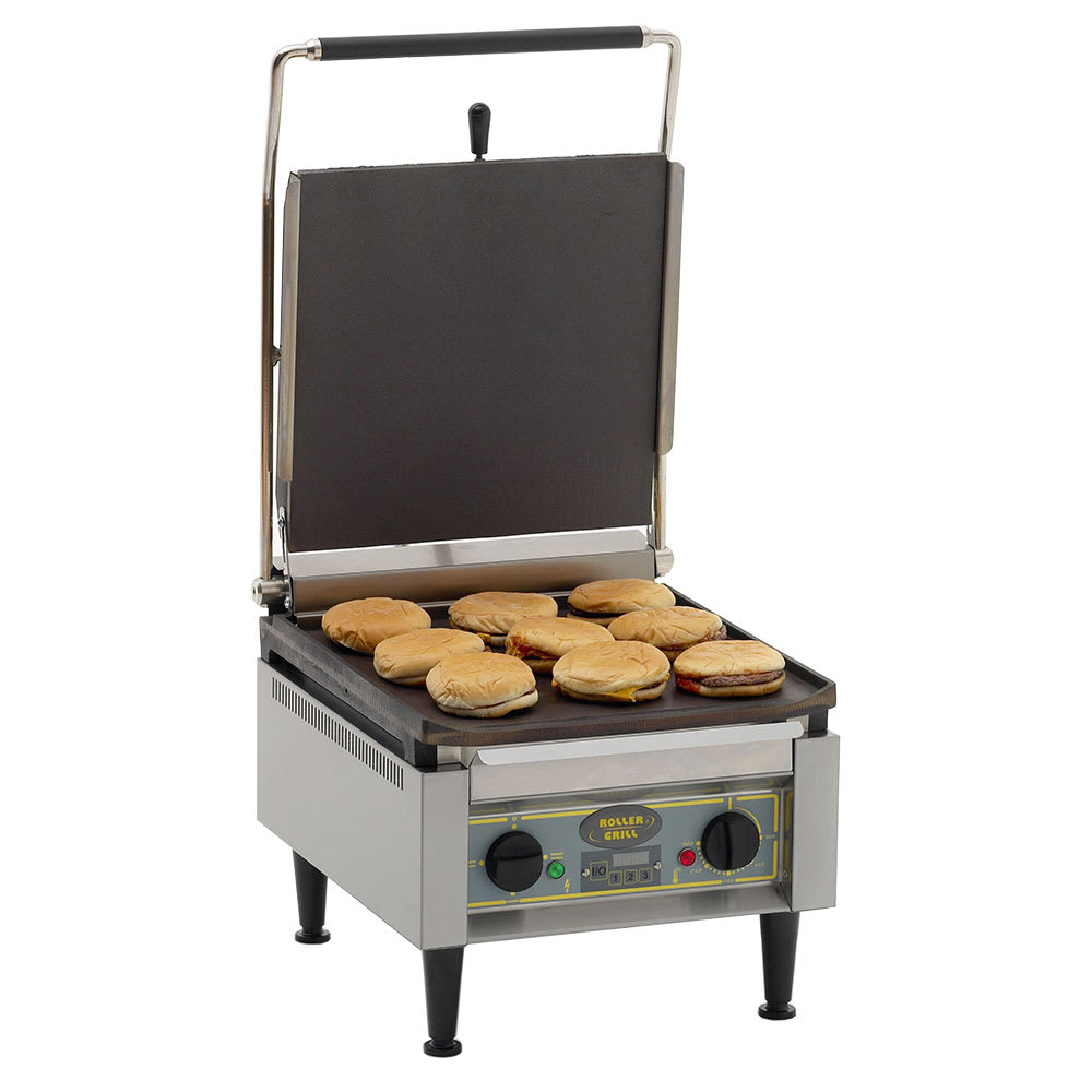 Equipex PANINI XL/1 Single Commercial Panini Press w/ Cast Iron Smooth Plates, 120v