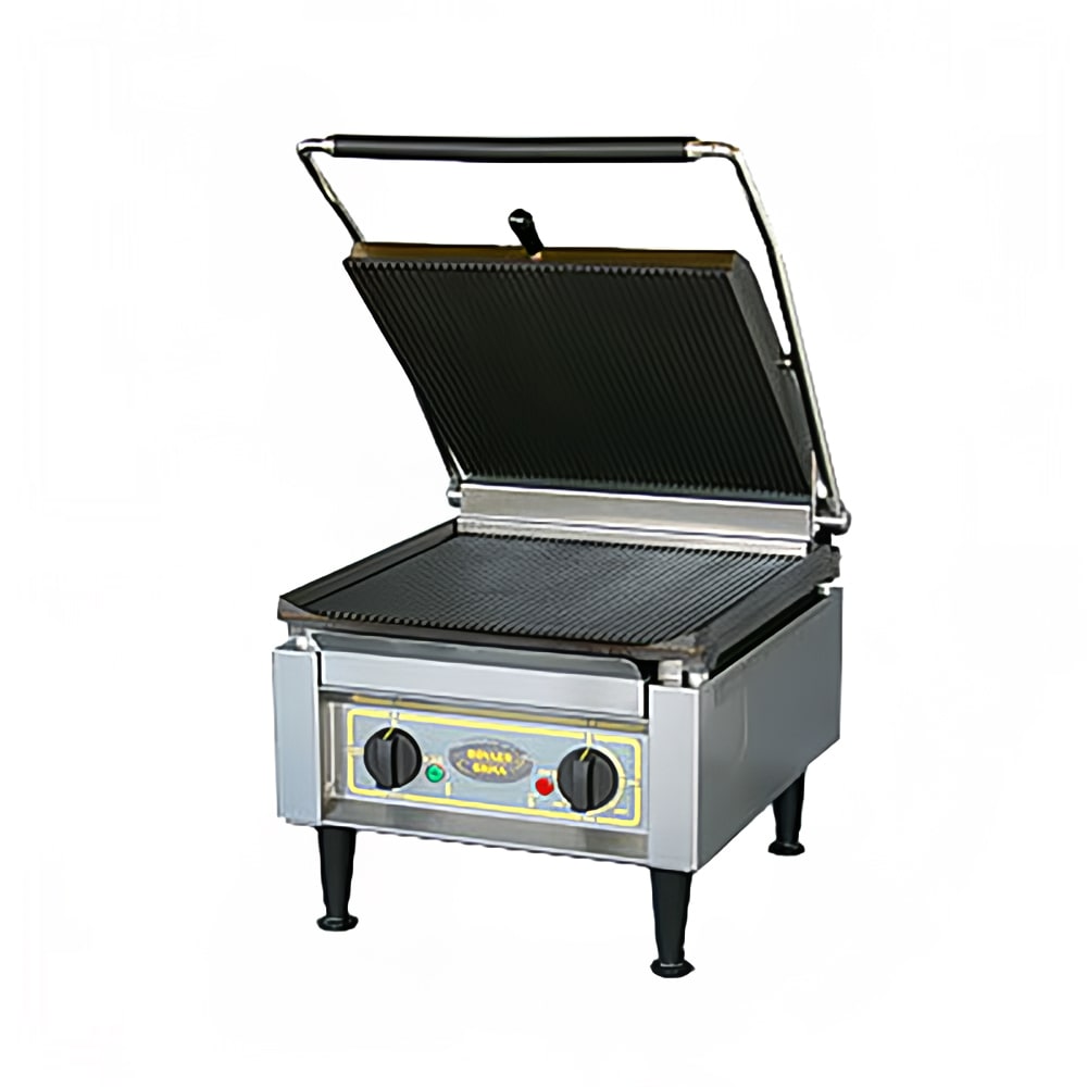 Equipex PANINI XL Single Commercial Panini Press w/ Cast Iron Smooth Plates, 208-240v/1ph