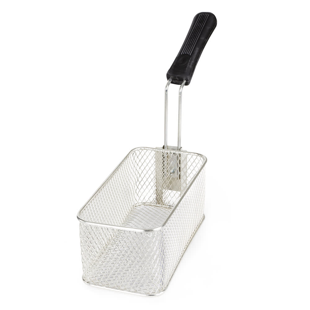 Equipex RF12 Fryer Basket w/ Coated Handle & Rear Hook, 12" x 10" x 4"