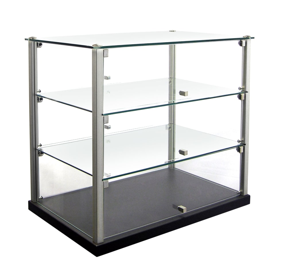Equipex TN583 3 Tier Enclosed Dual Service Pass-Thru Display w/ (2) Glass Shelves
