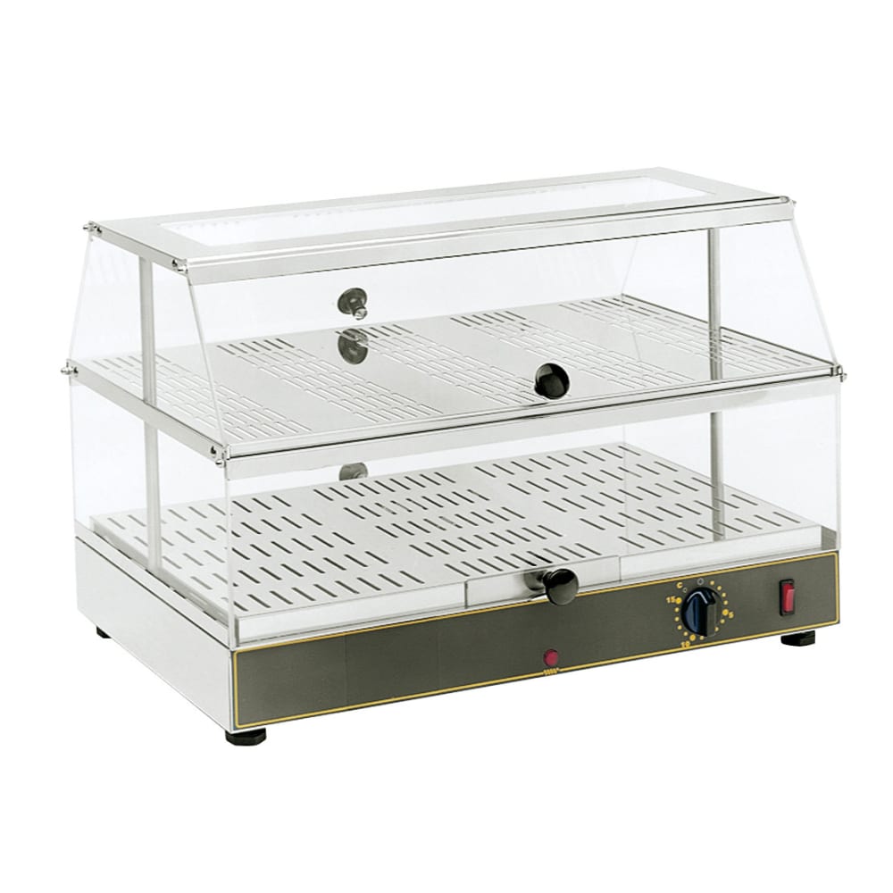 Equipex WD-200 24" Self Service Countertop Heated Display Case - (2) Shelves, 120v