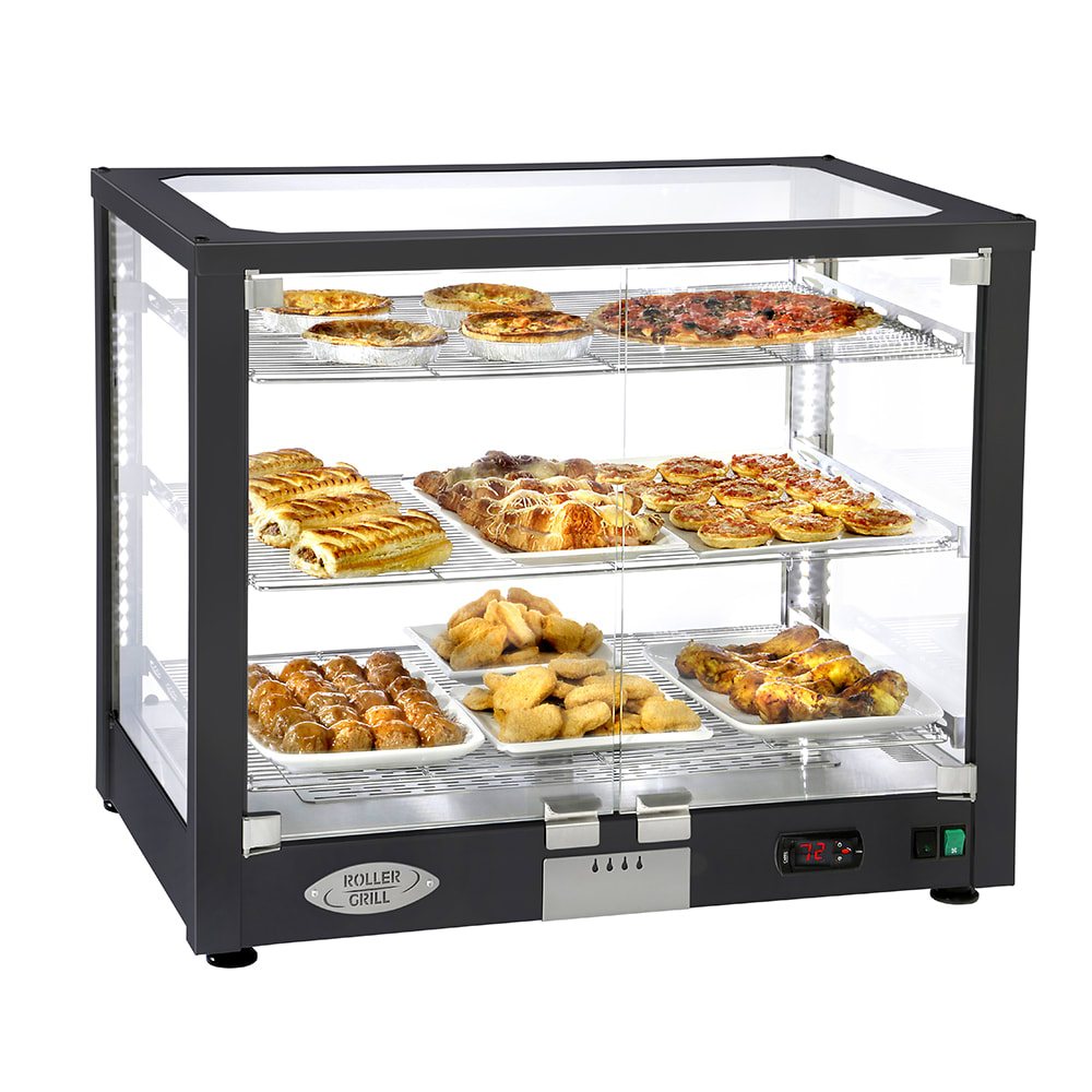 Equipex WD780B-3 30 1/2" Full Service Countertop Heated Display Case  - (3) Shelves, 120v