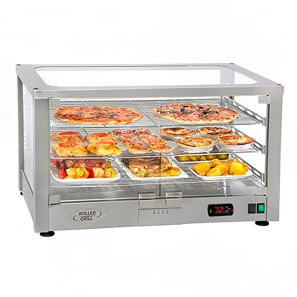 Equipex WD780S-2/1 30 1/2" Full Service Countertop Heated Display Case  - (2) Shelves, 120v