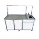 Monsam Enterprises 66" Food Cart w/ 10"D Sink & Sneeze Guard (FSC-01) thumbnail 8