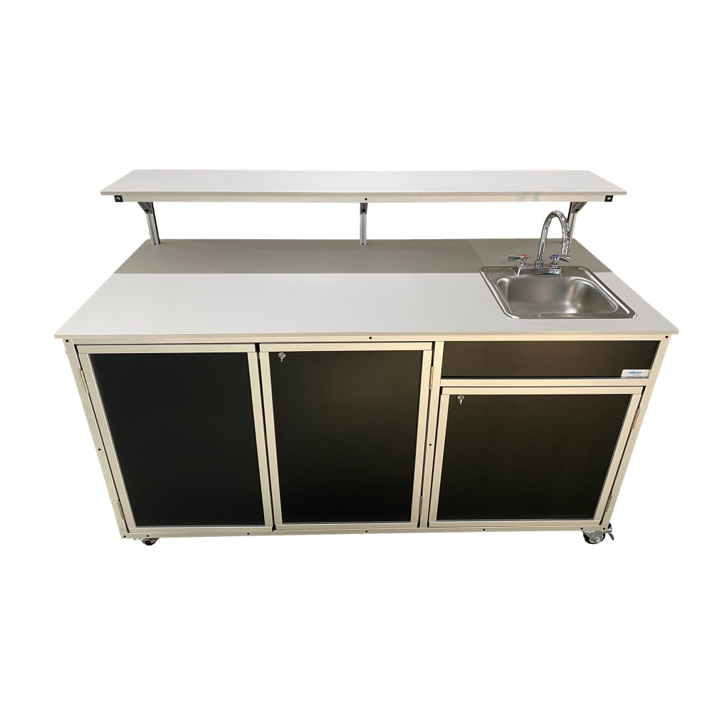Monsam Enterprises 66" Food Cart w/ 5 1/2"D Sink & Serving Shelf (FSC-02)