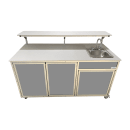 Monsam Enterprises 66" Food Cart w/ 5 1/2"D Sink & Serving Shelf (FSC-02) thumbnail 6