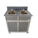 Monsam Enterprises 37 3/4"H Portable Sink w/ (2) 10"D Bowls, Hot & Cold Water (NS-002) thumbnail 5