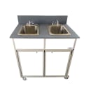 Monsam Enterprises 37 3/4"H Portable Sink w/ (2) 10"D Bowls, Hot & Cold Water (NS-002) thumbnail 8