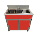 Monsam Enterprises 37 3/4"H Portable Sink w/ (3) 10"D Bowls, Hot & Cold Water (NS-003) thumbnail 12