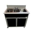 Monsam Enterprises 37 3/4"H Portable Sink w/ (3) 10"D Bowls, Hot & Cold Water (NS-003) thumbnail 2