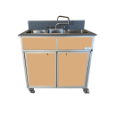 Monsam Enterprises 37 3/4"H Portable Sink w/ (3) 10"D Bowls, Hot & Cold Water (NS-003) thumbnail 9