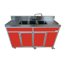 Monsam Enterprises 38"H Portable Sink w/ (3) 10"D Bowls, Hot & Cold Water (NS-003DB) thumbnail 11