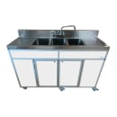Monsam Enterprises 38"H Portable Sink w/ (3) 10"D Bowls, Hot & Cold Water (NS-003DB) thumbnail 15