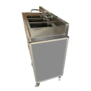 Monsam Enterprises 38"H Portable Sink w/ (3) 10"D Bowls, Hot & Cold Water (NS-003DB) thumbnail 6