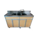 Monsam Enterprises 38"H Portable Sink w/ (3) 10"D Bowls, Hot & Cold Water (NS-003DB) thumbnail 7
