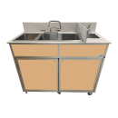 Monsam Enterprises 37 1/2"H Portable Sink w/ (1) 4" Bowl & (3) 10"D Bowls, Hot & Cold Water (NS-004) thumbnail 10