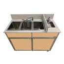 Monsam Enterprises 37 1/2"H Portable Sink w/ (1) 4" Bowl & (3) 10"D Bowls, Hot & Cold Water (NS-004) thumbnail 12