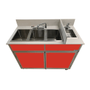 Monsam Enterprises 37 1/2"H Portable Sink w/ (1) 4" Bowl & (3) 10"D Bowls, Hot & Cold Water (NS-004) thumbnail 15