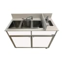 Monsam Enterprises 37 1/2"H Portable Sink w/ (1) 4" Bowl & (3) 10"D Bowls, Hot & Cold Water (NS-004) thumbnail 18