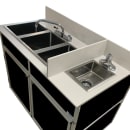 Monsam Enterprises 37 1/2"H Portable Sink w/ (1) 4" Bowl & (3) 10"D Bowls, Hot & Cold Water (NS-004) thumbnail 2