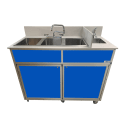Monsam Enterprises 37 1/2"H Portable Sink w/ (1) 4" Bowl & (3) 10"D Bowls, Hot & Cold Water (NS-004) thumbnail 4