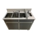 Monsam Enterprises 37 1/2"H Portable Sink w/ (1) 4" Bowl & (3) 10"D Bowls, Hot & Cold Water (NS-004) thumbnail 9