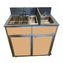 Monsam Enterprises 39 1/2"H Portable Sink w/ (1) 4"D Bowl & (3) 6"D Bowls, Hot & Cold Water (NS-004S) thumbnail 10