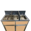 Monsam Enterprises 39 1/2"H Portable Sink w/ (1) 4"D Bowl & (3) 6"D Bowls, Hot & Cold Water (NS-004S) thumbnail 12