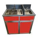Monsam Enterprises 39 1/2"H Portable Sink w/ (1) 4"D Bowl & (3) 6"D Bowls, Hot & Cold Water (NS-004S) thumbnail 13