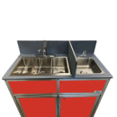 Monsam Enterprises 39 1/2"H Portable Sink w/ (1) 4"D Bowl & (3) 6"D Bowls, Hot & Cold Water (NS-004S) thumbnail 15