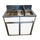 Monsam Enterprises 39 1/2"H Portable Sink w/ (1) 4"D Bowl & (3) 6"D Bowls, Hot & Cold Water (NS-004S) thumbnail 16