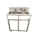 Monsam Enterprises 39 1/2"H Portable Sink w/ (1) 4"D Bowl & (3) 6"D Bowls, Hot & Cold Water (NS-004S) thumbnail 17