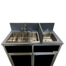 Monsam Enterprises 39 1/2"H Portable Sink w/ (1) 4"D Bowl & (3) 6"D Bowls, Hot & Cold Water (NS-004S) thumbnail 3