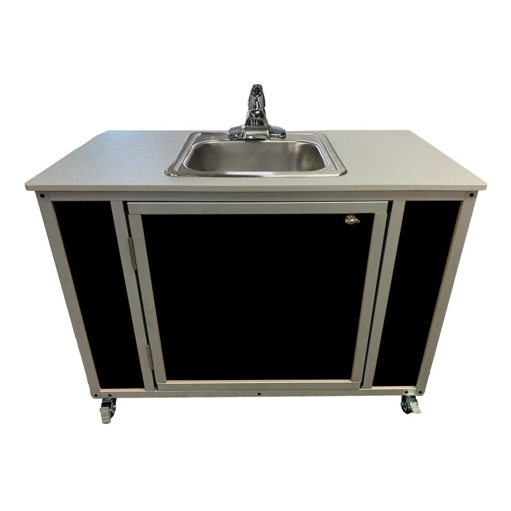 Monsam Enterprises 25"H Portable Sink w/ 5 1/2"D Bowl, Hot & Cold Water (NS-006)