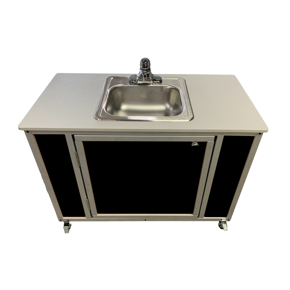 Monsam Enterprises 30"H Portable Sink w/ 5"D Bowl, Hot & Cold Water (NS-007)