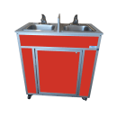 Monsam Enterprises 39 1/2"H Portable Sink w/ (2) 5 1/2"D Bowls, Hot & Cold Water (NS-009D) thumbnail 13