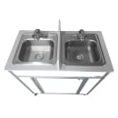 Monsam Enterprises 39 1/2"H Portable Sink w/ (2) 5 1/2"D Bowls, Hot & Cold Water (NS-009D) thumbnail 17