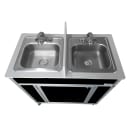 Monsam Enterprises 39 1/2"H Portable Sink w/ (2) 5 1/2"D Bowls, Hot & Cold Water (NS-009D) thumbnail 2