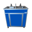 Monsam Enterprises 39 1/2"H Portable Sink w/ (2) 5 1/2"D Bowls, Hot & Cold Water (NS-009D) thumbnail 4