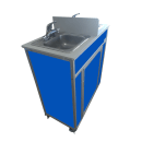 Monsam Enterprises 39 1/2"H Portable Sink w/ (2) 5 1/2"D Bowls, Hot & Cold Water (NS-009D) thumbnail 6