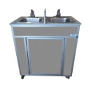 Monsam Enterprises 39 1/2"H Portable Sink w/ (2) 5 1/2"D Bowls, Hot & Cold Water (NS-009D) thumbnail 7