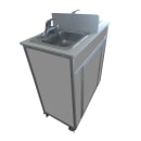 Monsam Enterprises 39 1/2"H Portable Sink w/ (2) 5 1/2"D Bowls, Hot & Cold Water (NS-009D) thumbnail 9