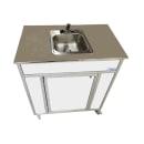 Monsam Enterprises 39 1/2"H Portable Sink w/ 5 1/2"D Bowl, Hot & Cold Water (NS-009SS) thumbnail 18
