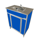 Monsam Enterprises 39 1/2"H Portable Sink w/ 5 1/2"D Bowl, Hot & Cold Water (NS-009SS) thumbnail 5