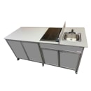 Monsam Enterprises 80" Food Cart w/ 5 1/2"D Sink & Ice Bin (NS-FSC-003) thumbnail 3